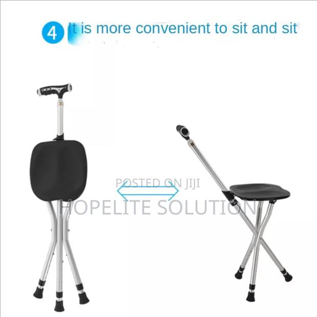 2 in 1 Elderly Walking Stick Cum Stool - thumbnail 3