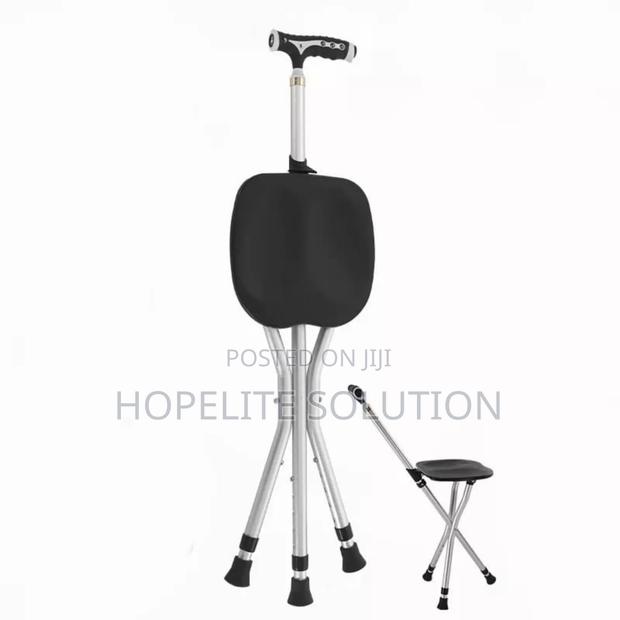 2 in 1 Elderly Walking Stick Cum Stool - thumbnail 4