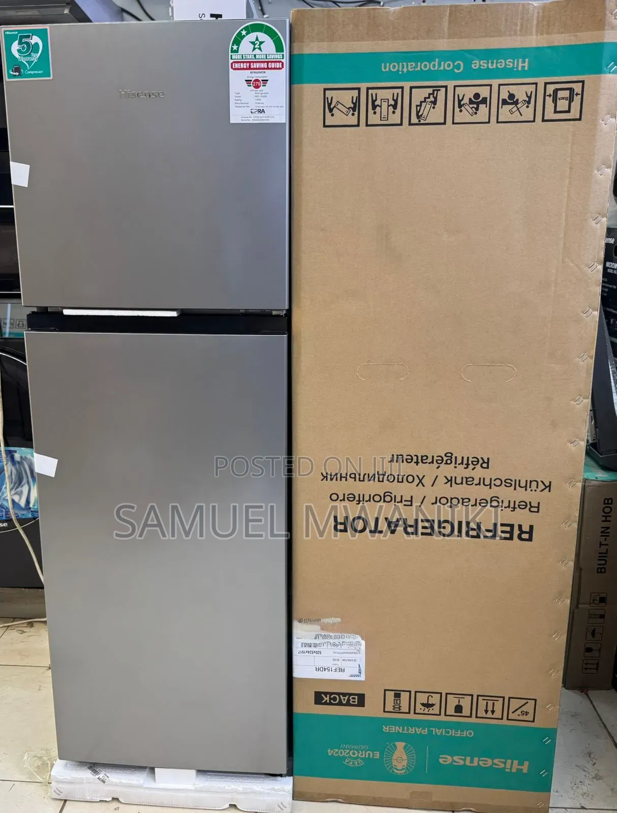 Hisense 154 Liters Refrigerator Double Door Ref154dr
