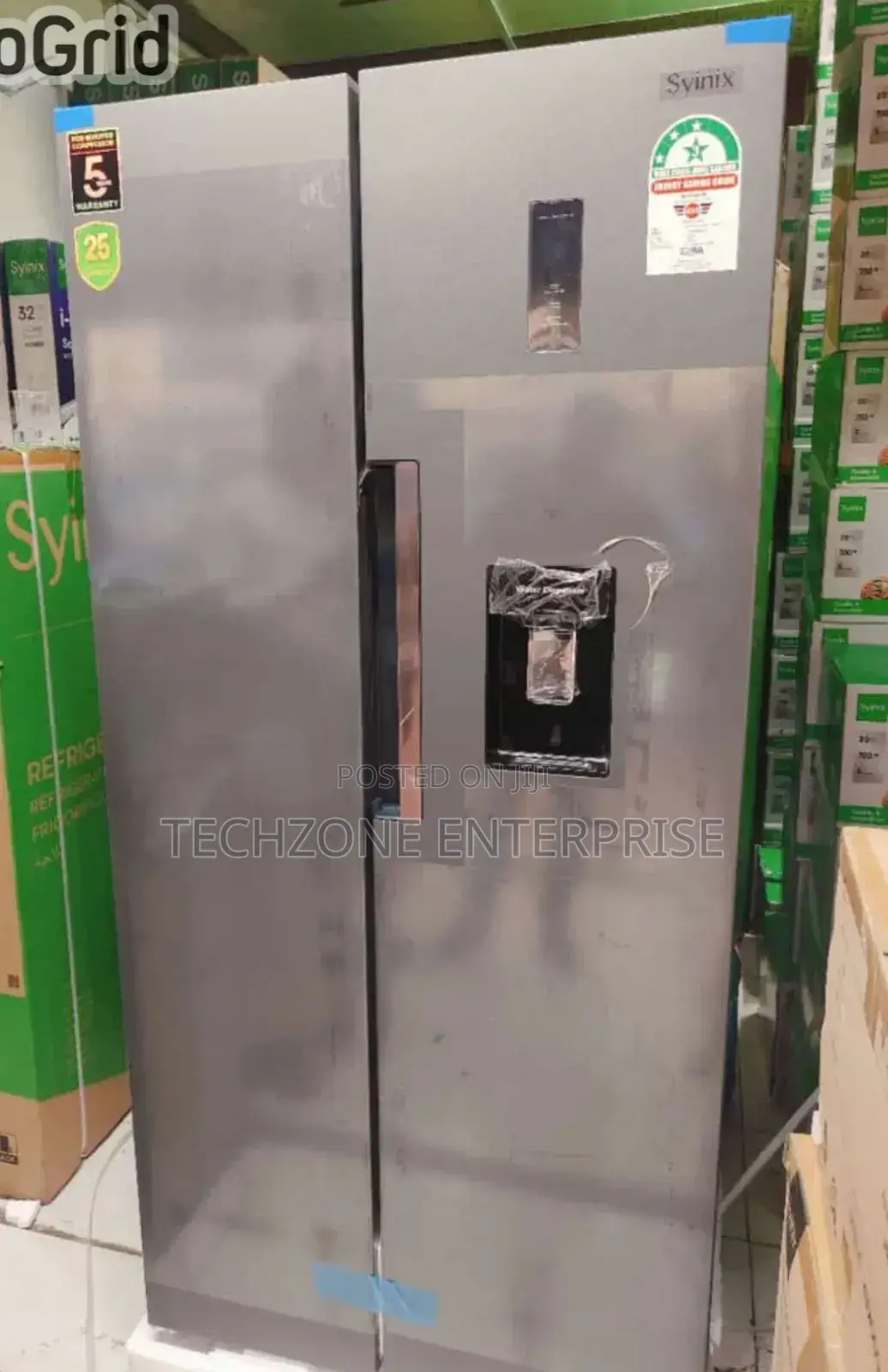 Syinix 460l No Frost Side by Side Fridge With Dispenser