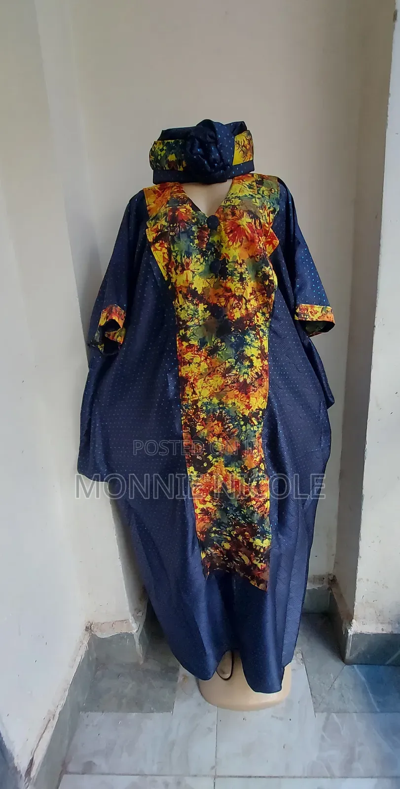 Stylish Ankara Design With Headgear