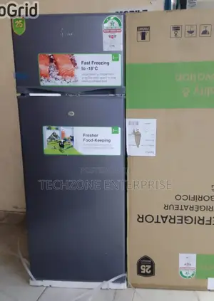 Syinix 138l Double-Door Silver Grey Finish Refrigerator