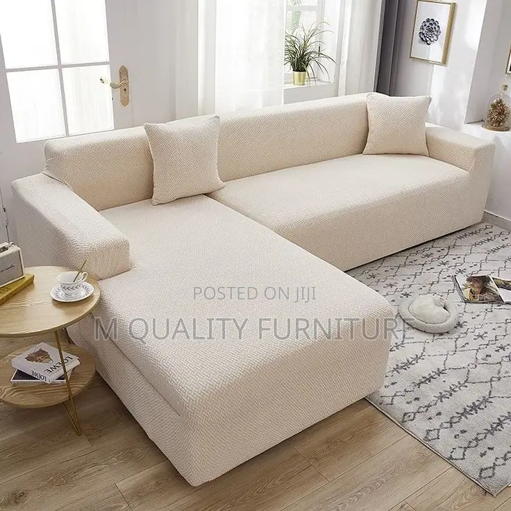 6 Seater White L Seat