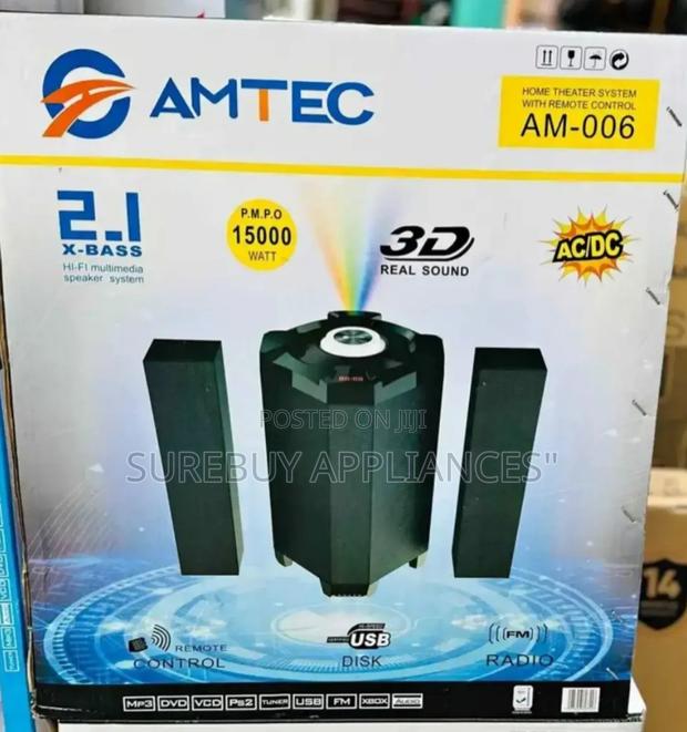 Amtec Am-006 15000w Bass Multimedia Speaker New