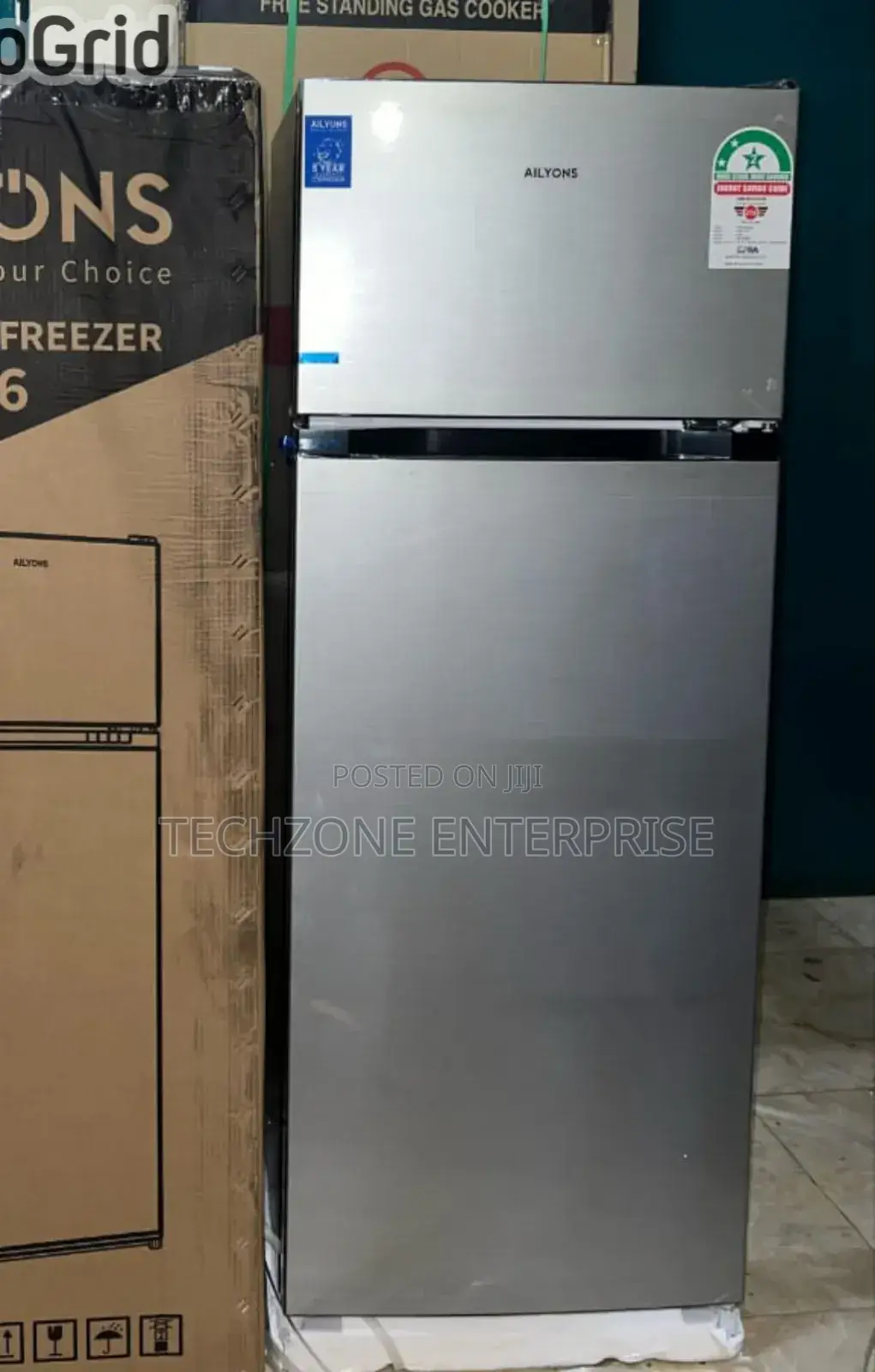 Silver Ailyons Arf-216 216l Double-Door Modern Fridge