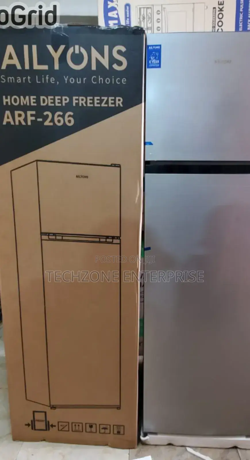 Ailyons Arf-266 266l Double-Door Refrigerator - Silver