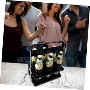 Portable Foldable 6 Bottle Organizer Carrier Rack