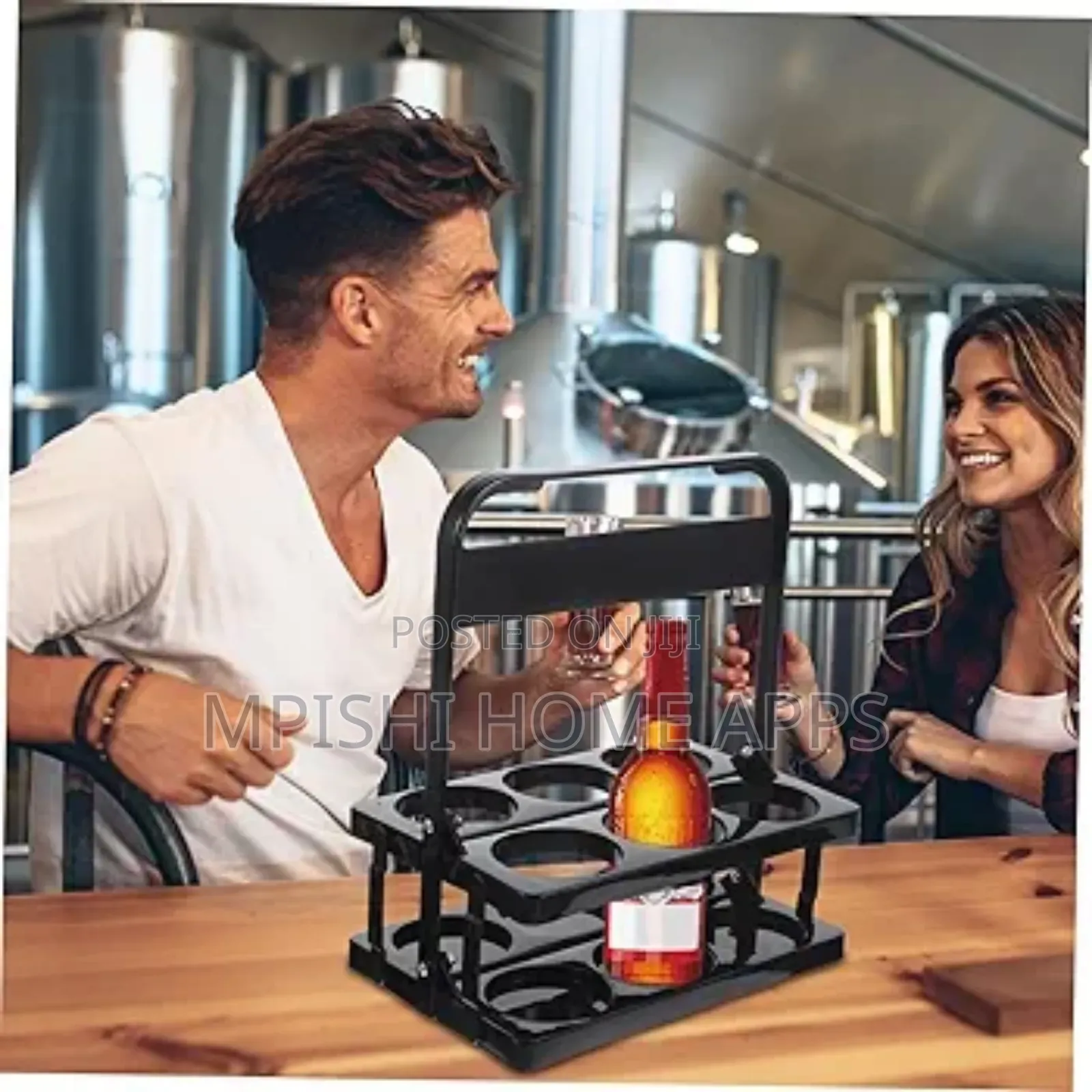 Portable Foldable 6 Bottle Organizer Carrier Rack