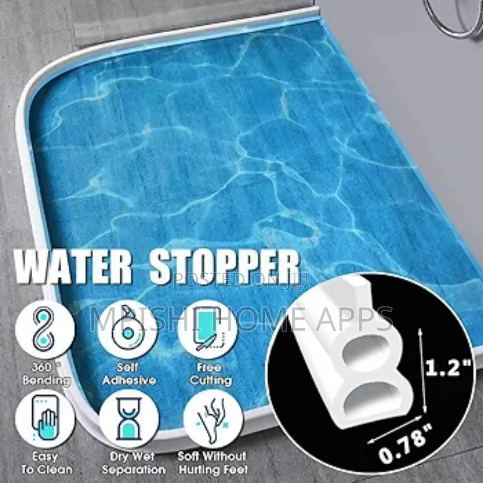 Adhesive Silicone Flexible Water Stopper 1m