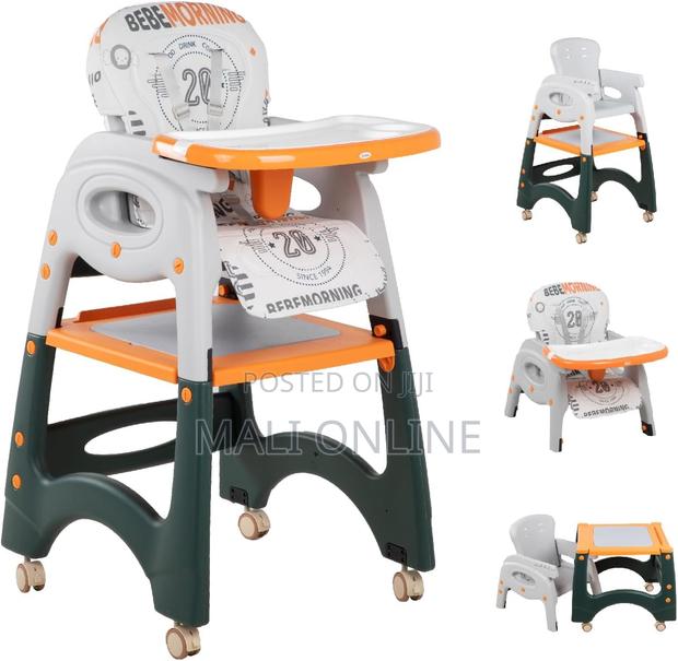 3-in-1 Baby High Chair With Tray Convertible Feeding Chair