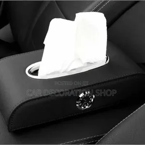Multifunctional Car Tissue Box With Clock Dispenser