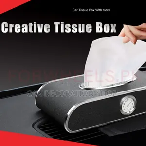 Classy Creative Mini Saviette Holder Box With Clock