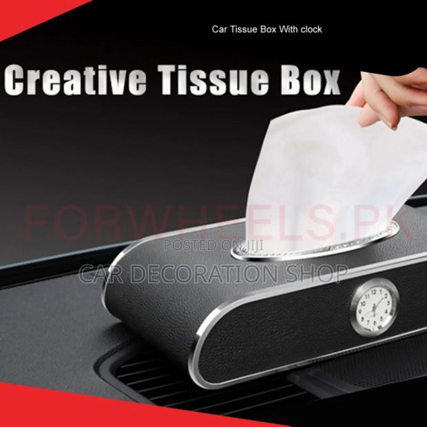 Classy Creative Mini Saviette Holder Box With Clock - thumbnail 2