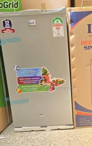 Silver 90 Litres Icona Single Door Refrigerator Led Lights,