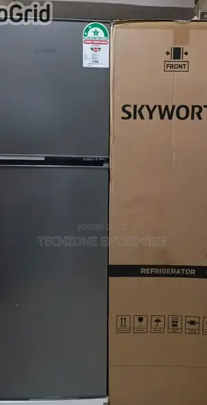 Skyworth 158 Litres Double Door Refrigerator- Silver Finish,