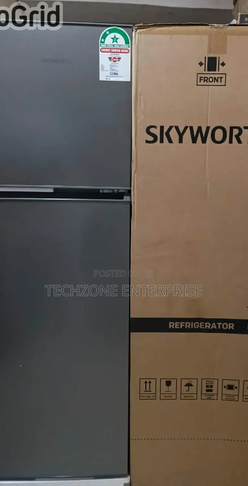 Skyworth 158 Litres Double Door Refrigerator- Silver Finish,