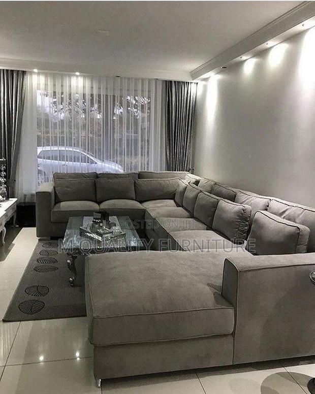 9 Seater U Shaped Gray Seat