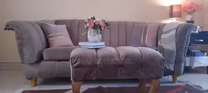 High Density 4 Seater Channel Sofa and Ottoman