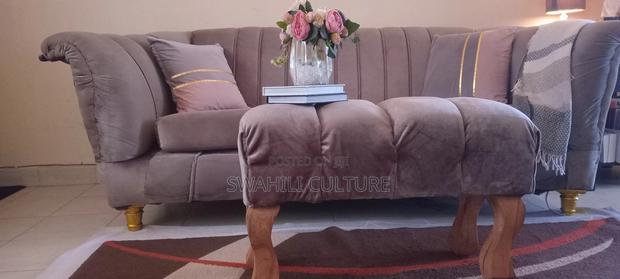 High Density 4 Seater Channel Sofa and Ottoman - thumbnail 4