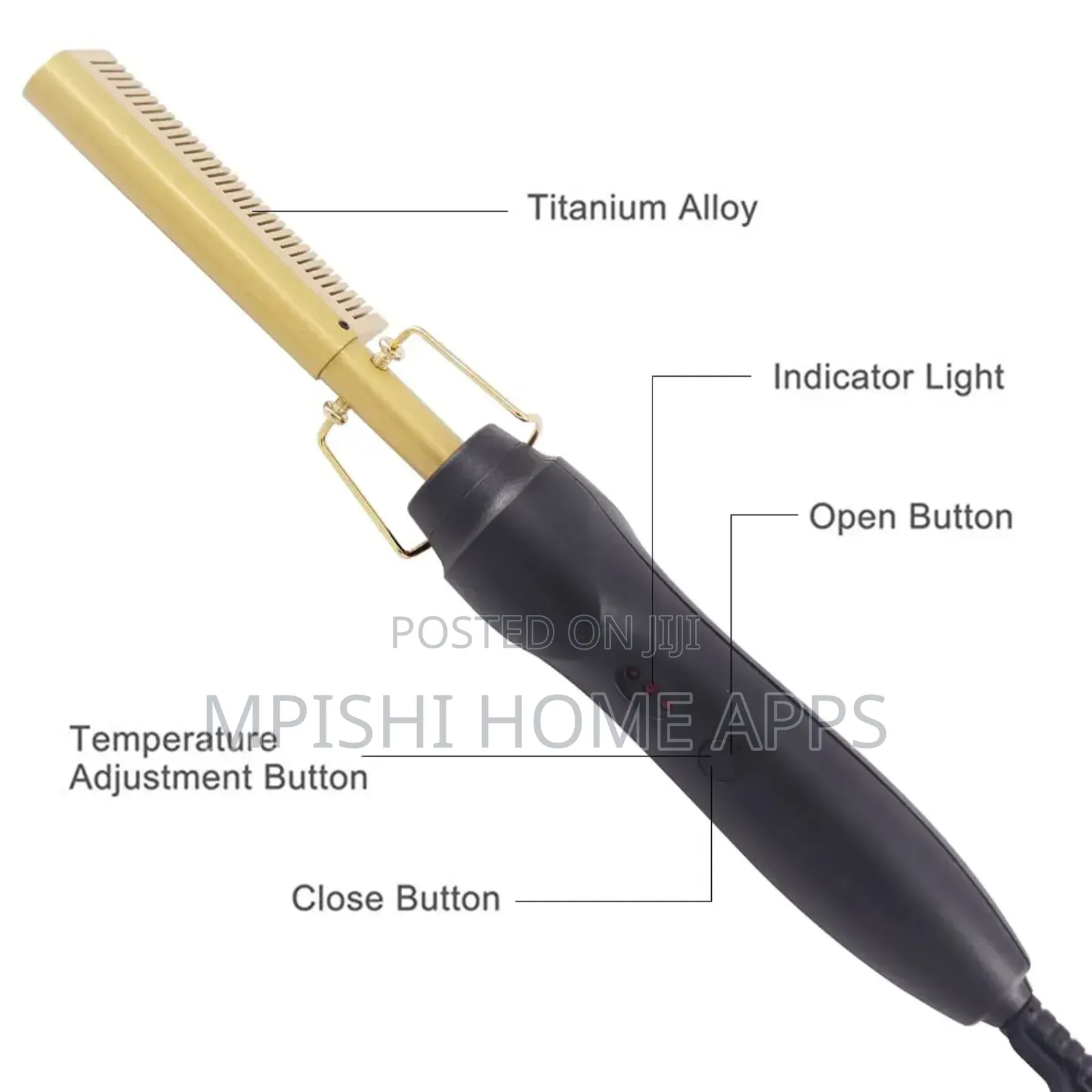 Golden Comb Electric Heat Hair Straightener