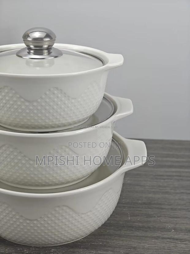 3 In1 Ceramic Serving Dish 3l, 2l 1l - thumbnail 5