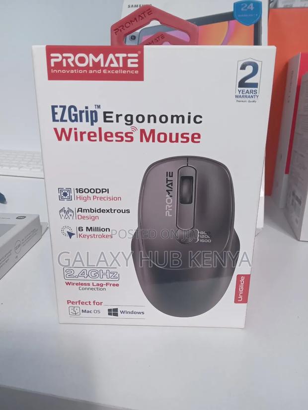 Promate Ezgrip Ergonomic Wireless Mouse - thumbnail 2