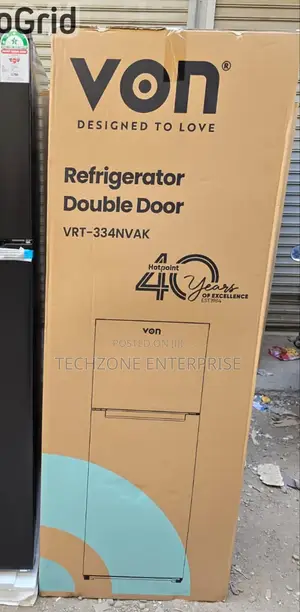 Von (Vrt-334nvak) Double Door No Frost Fridge 334l 
