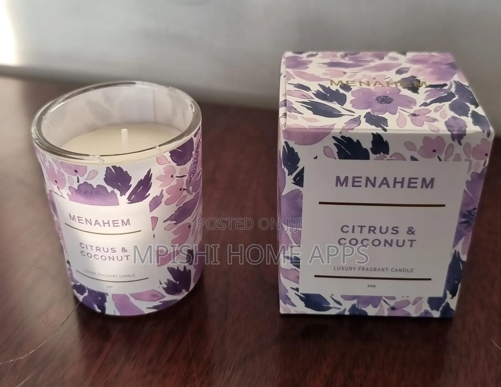 Citrus and Coconut Scented Candle
