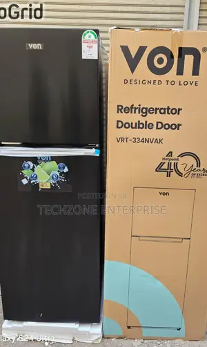 Von (Vrt-334nvak) 334ldouble Door Inverter No Frost Fridge ,