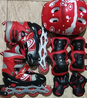 *Skating Shoes With Guards and Helmet