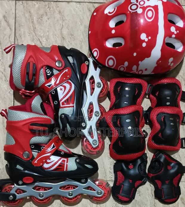 *Skating Shoes With Guards and Helmet