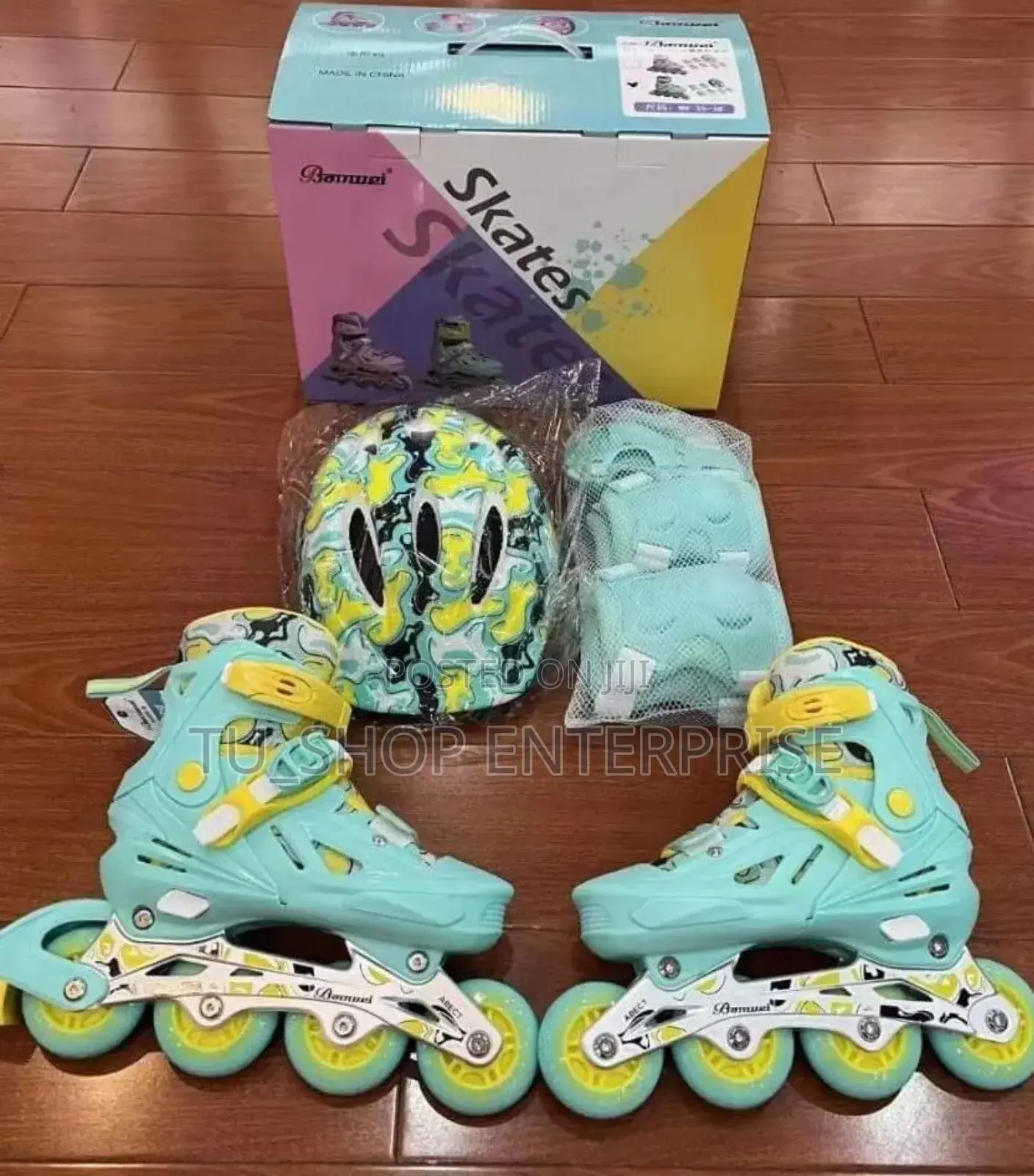 Pure Rubber Skates Size Availlable in Pink and Green [39<>42