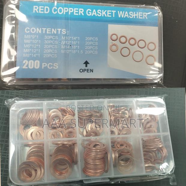 200pcs//Box Copper Washer Gasket - main view