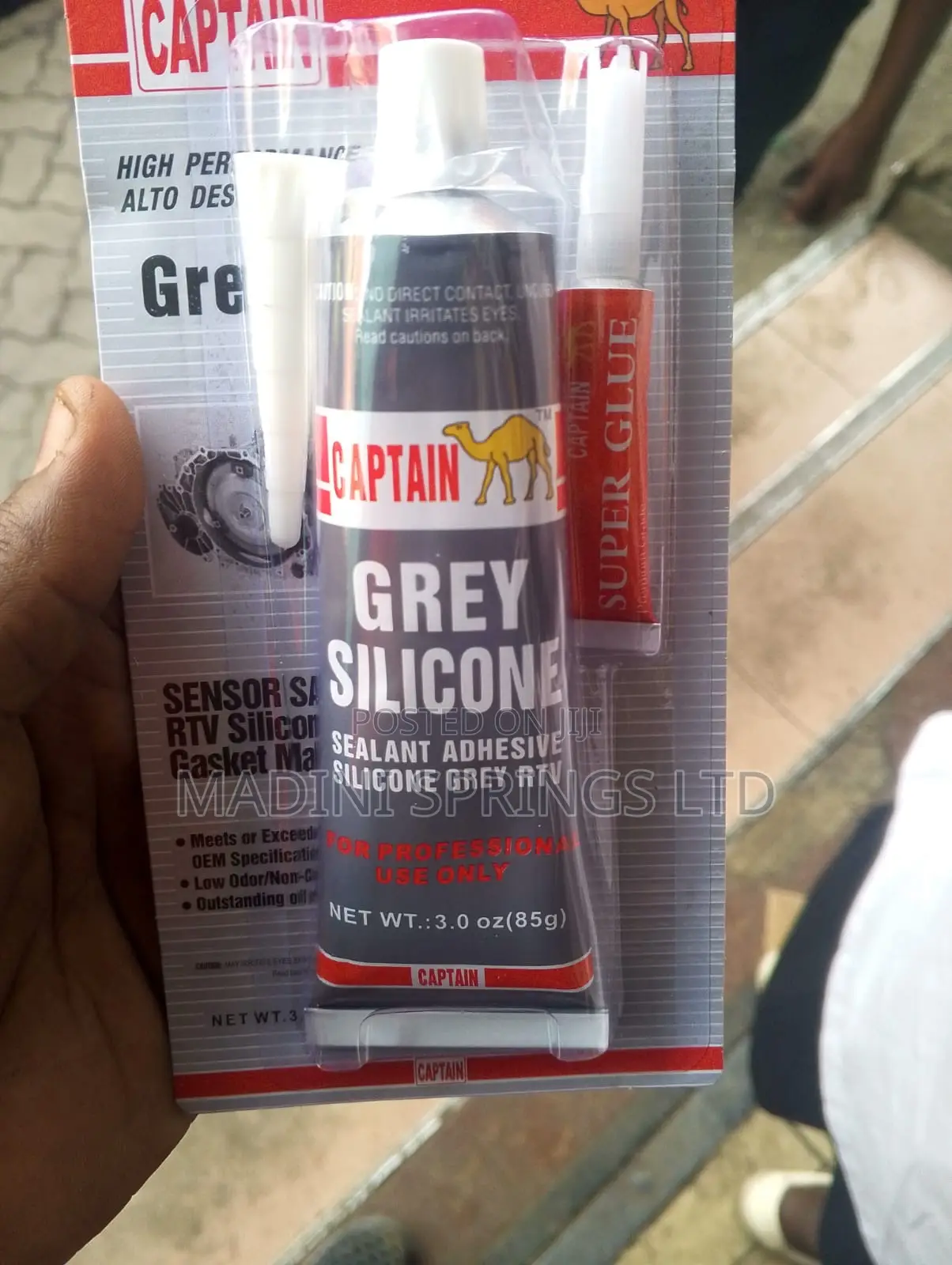 Captain Grey Silicone Sealant (Heat Resistant, Weatherproof)