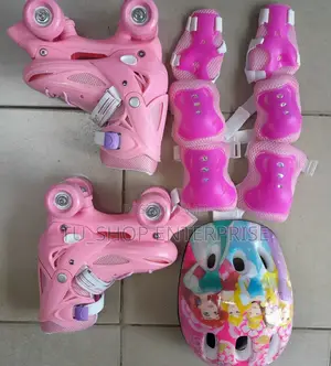 Pure Rubber Skates Size in Pink and Green
