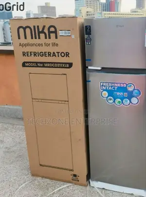 Mika Direct Cool Double Door 211l Silver Brush Refrigerator,