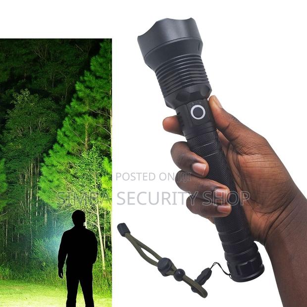 Metallic P70 Led Rechargeable Tactical Flashlight Torch Zoom - main view