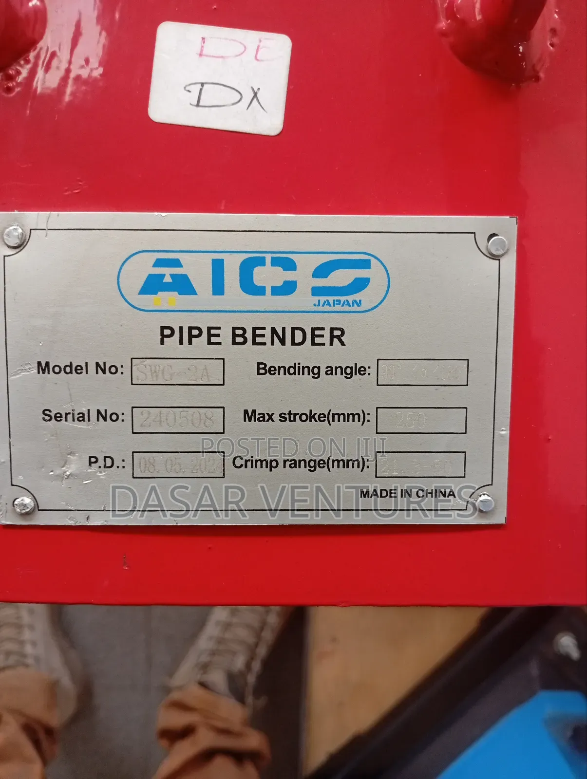 Pipe Bender Machine 2" - Hydraulic