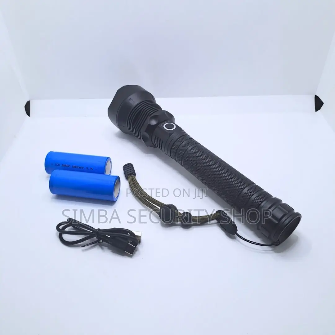Metallic P70 Led Rechargeable Tactical Flashlight Torch Zoom