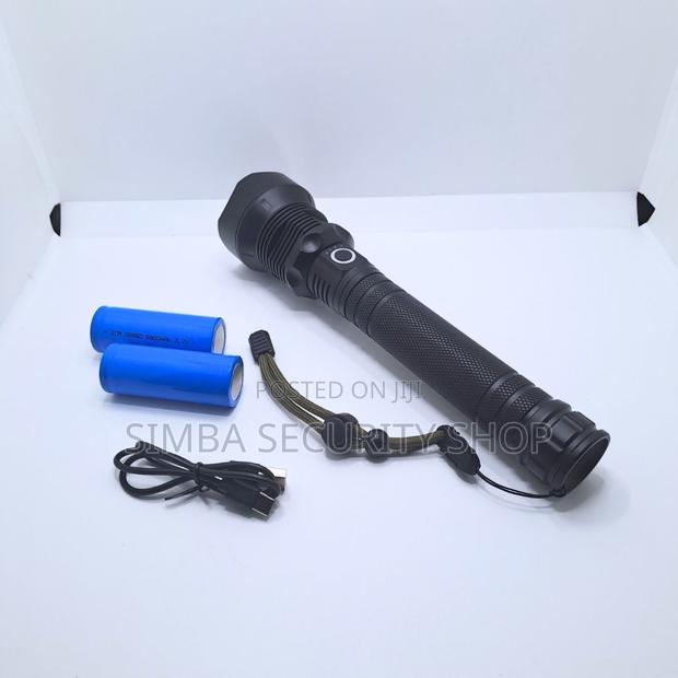 Metallic P70 Led Rechargeable Tactical Flashlight Torch Zoom - thumbnail 5