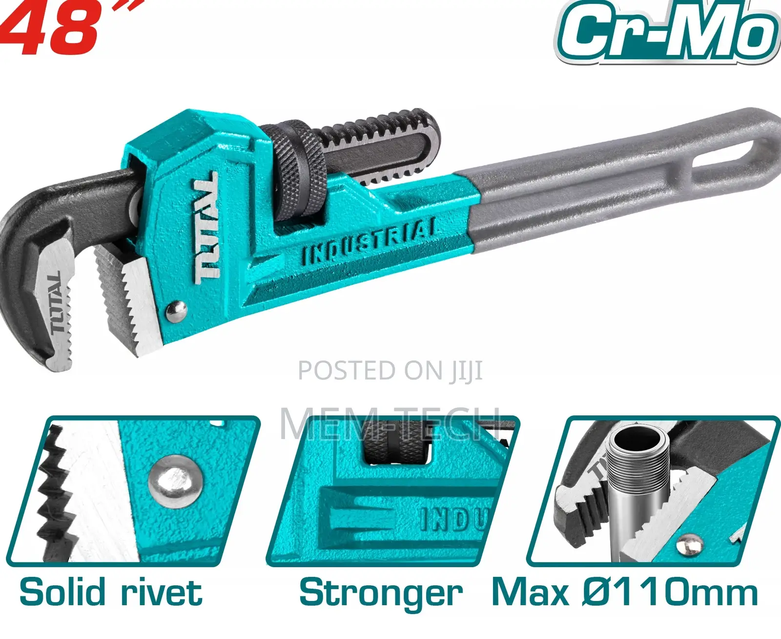 Strong Total Pipe Wrenchsize:48" 110mm