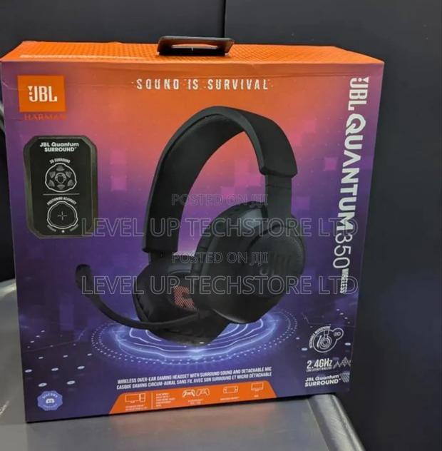 JBL Quantum 350 - Wired Over-Ear Gaming Headset - Black - main view