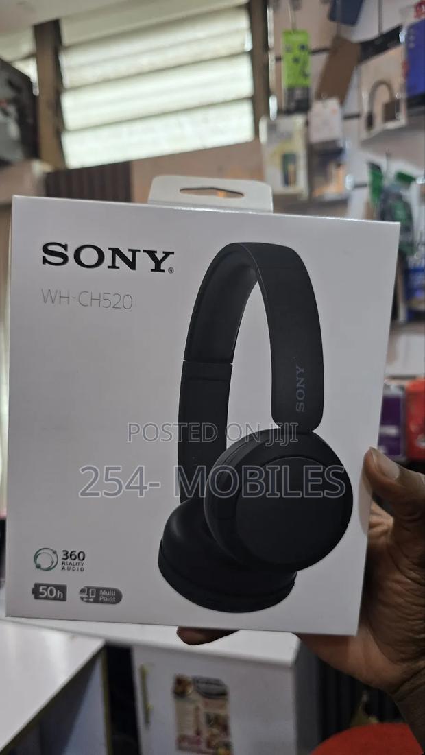 Sony Wh-Ch520 Wireless on-Ear Headphones Microphone (Black - main view