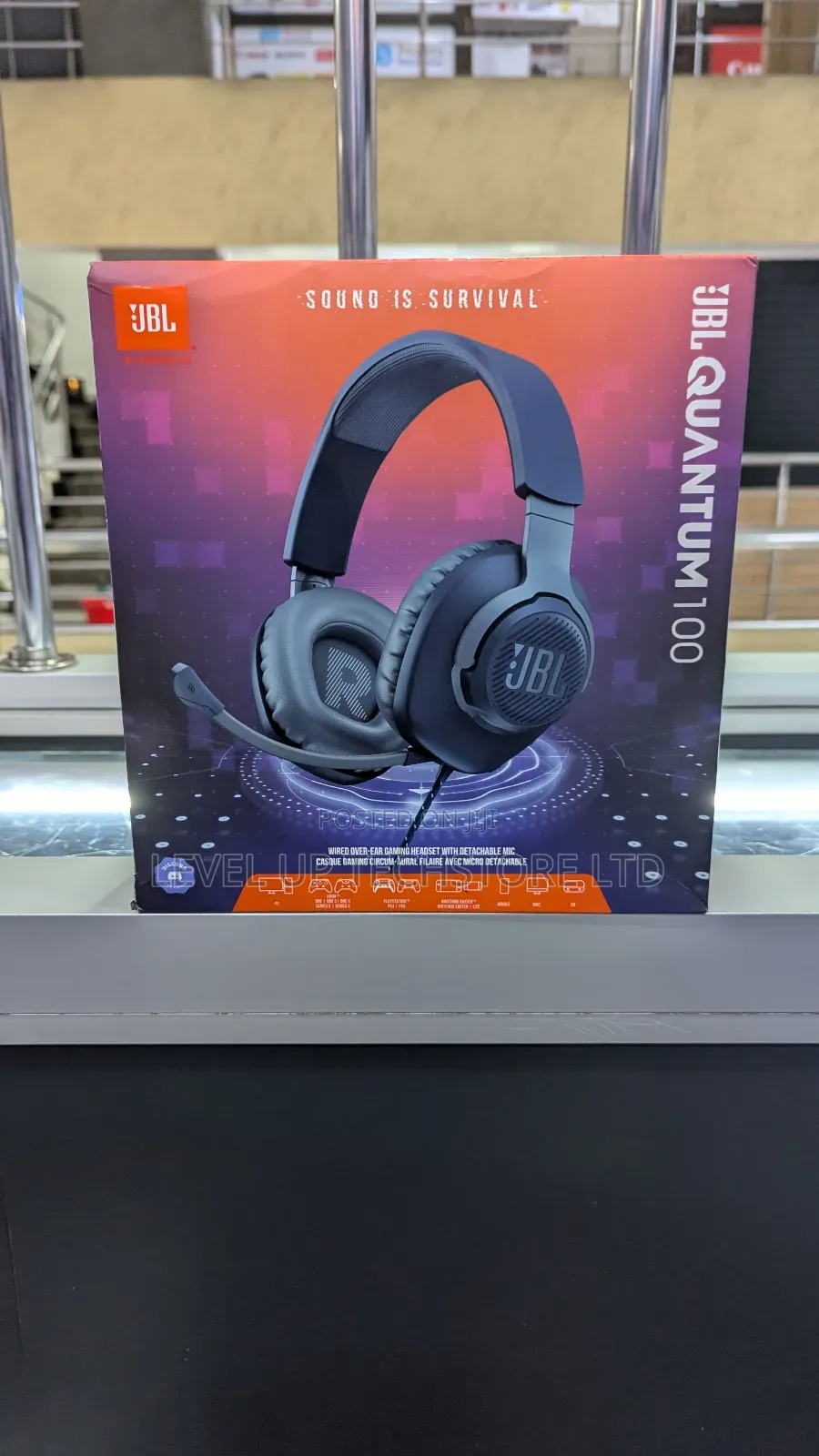 JBL Quantum 100 - Wired Over-Ear Gaming Headphones