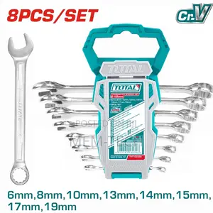 Total Quality 8pcs Combination Spanner Setsize:6-19mm