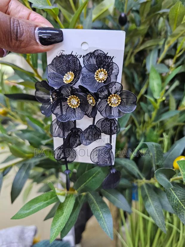 Long Floral Earrings - thumbnail 2