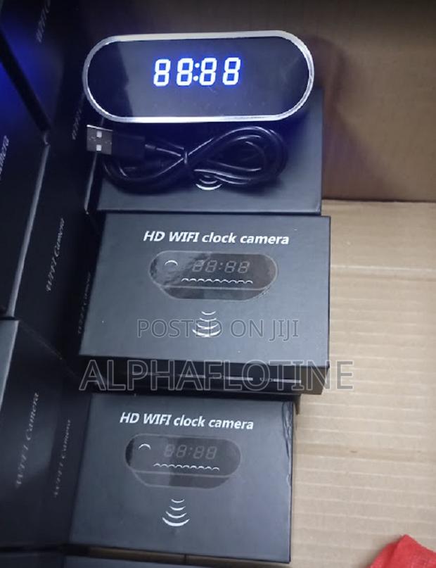 Wireless Wifi Mini Camera Digital Table Clock