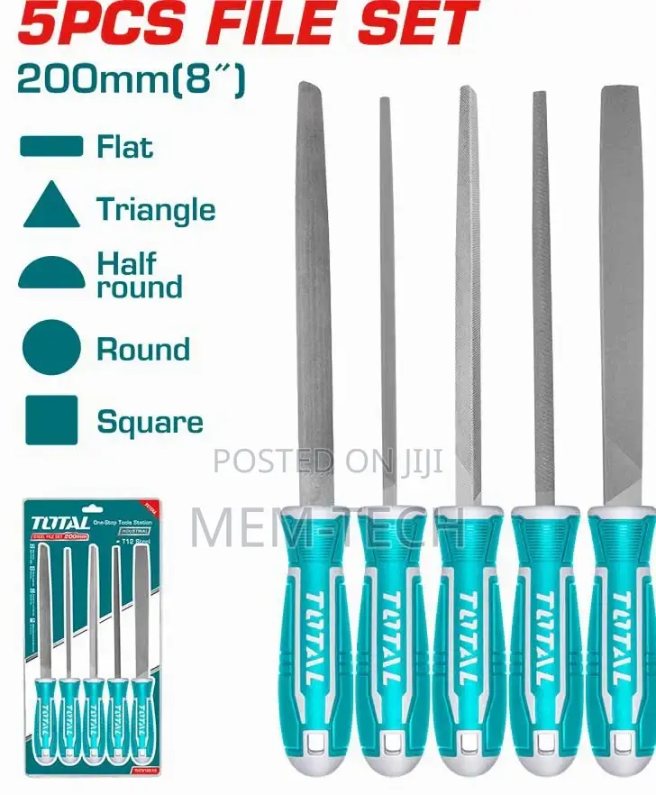 Total Quality 5 PCS Steel File Set/8”