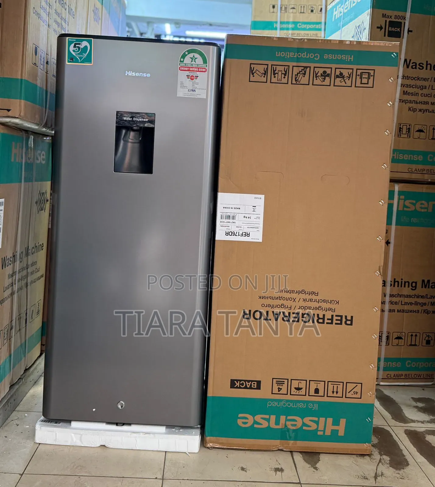 Hisense 176 Litres Single Door Fridge With Water Dispenser