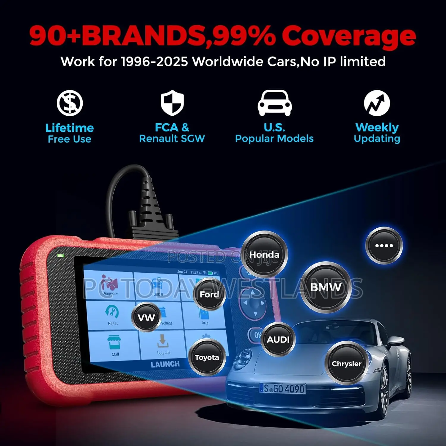 Launch Obd2 Scanner Crp123i V2.0 Elite,2025